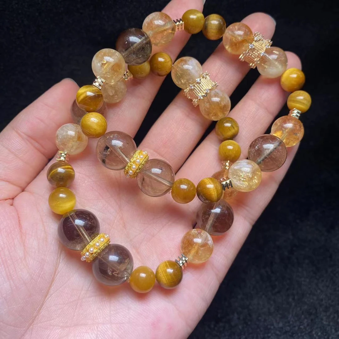 【小魏总珠宝】虎眼发晶手串（9-11mm）【多样性发一】