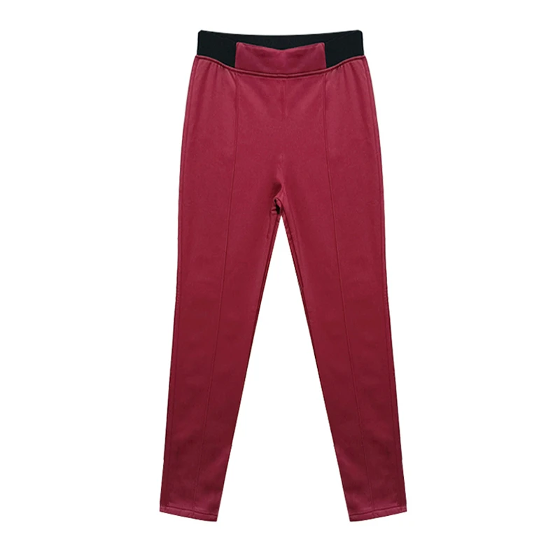 内加绒时尚休闲长裤女士修身松紧保暖弹力舒适洋气百搭中老年裤子