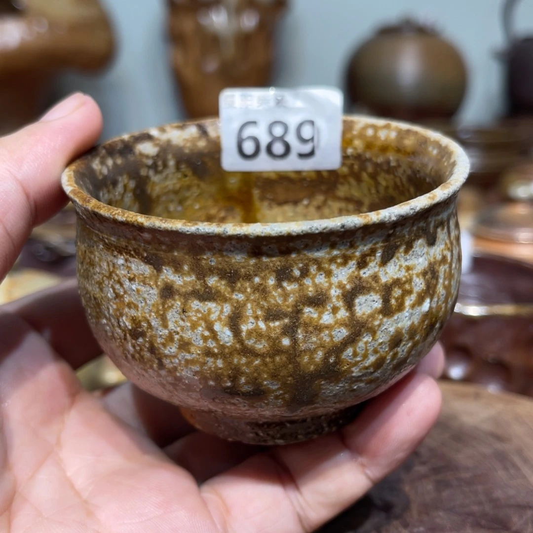 纯手工柴烧茶杯晨阳出品