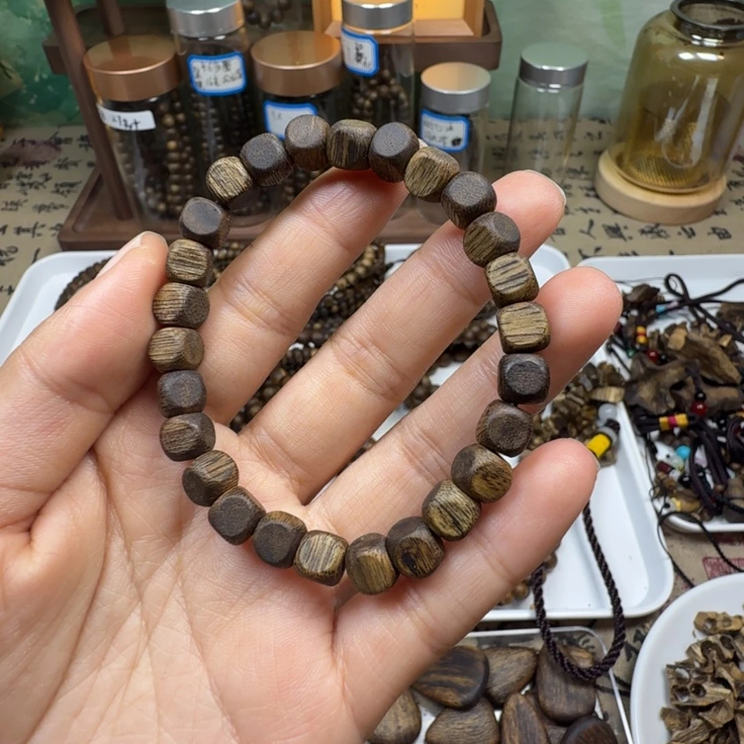 沉香碎屑沉香卡6方糖珠