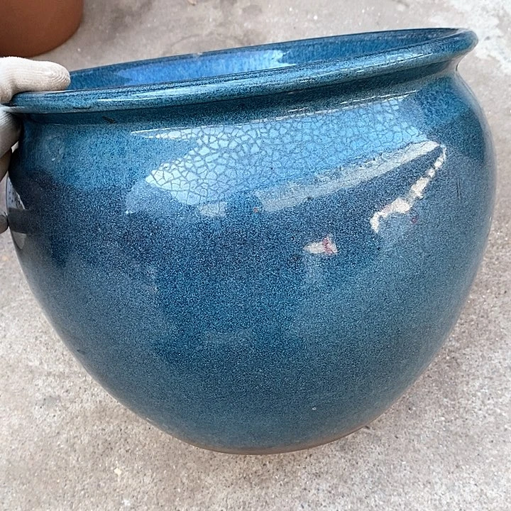 紫砂花盆口30高25瑕疵
