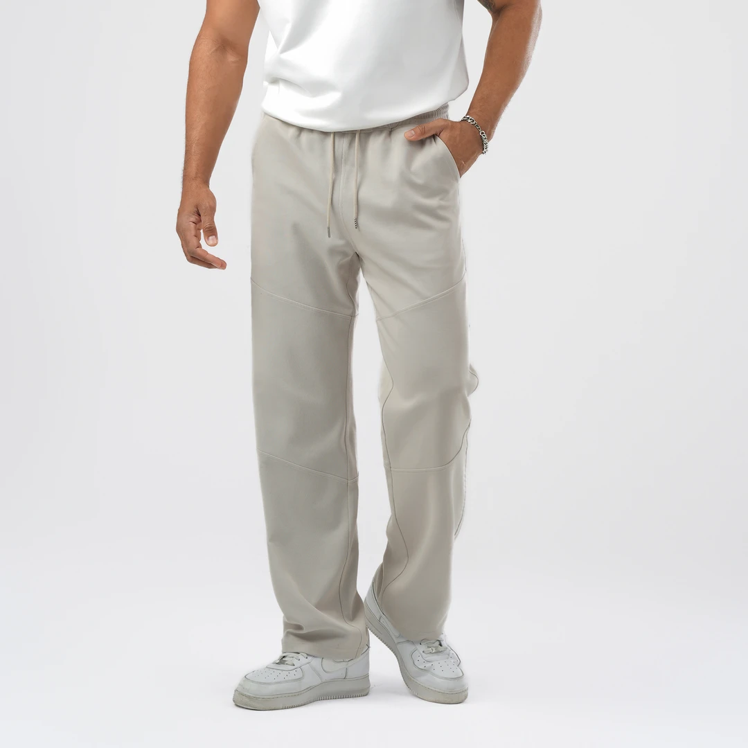 BD.POWER UP+春季休闲裤男大码垂感阔腿裤针织运动裤宽松直筒裤