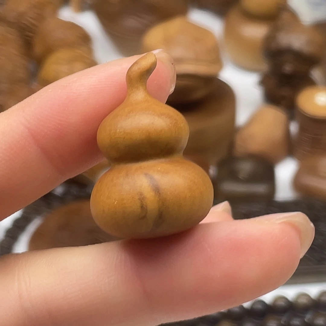 檀香木无事牌黑油线葫芦