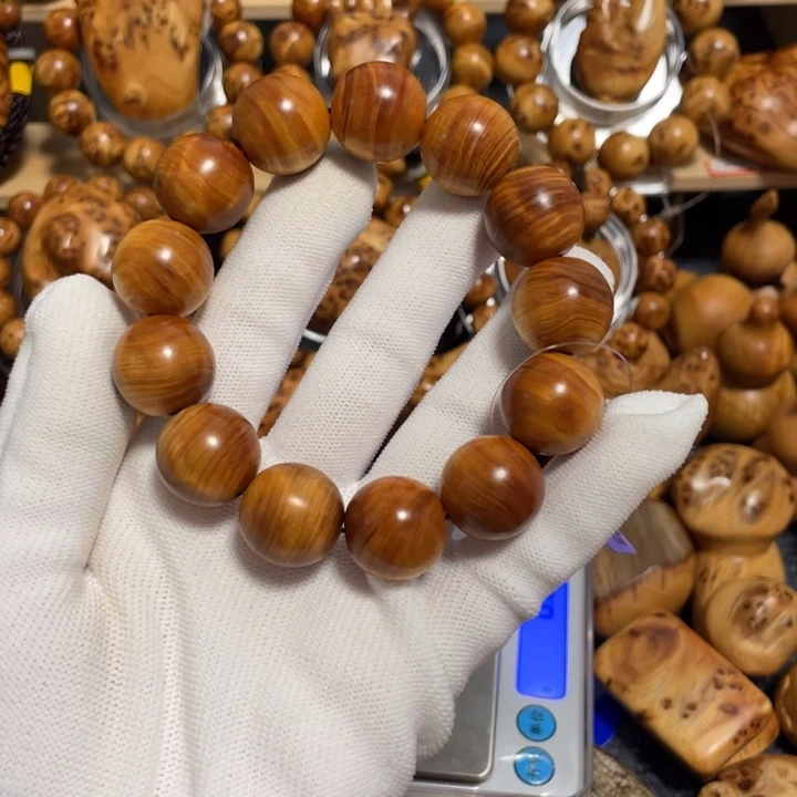 柏木（崖柏）清*流太行崖柏黑油透光1.8手串