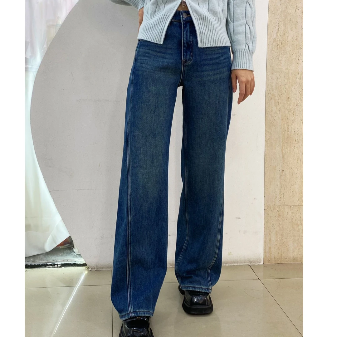 Pada嘻&BMJ 深圳南油高腰显瘦窄版加绒阔腿裤 2290 Hi Fortune