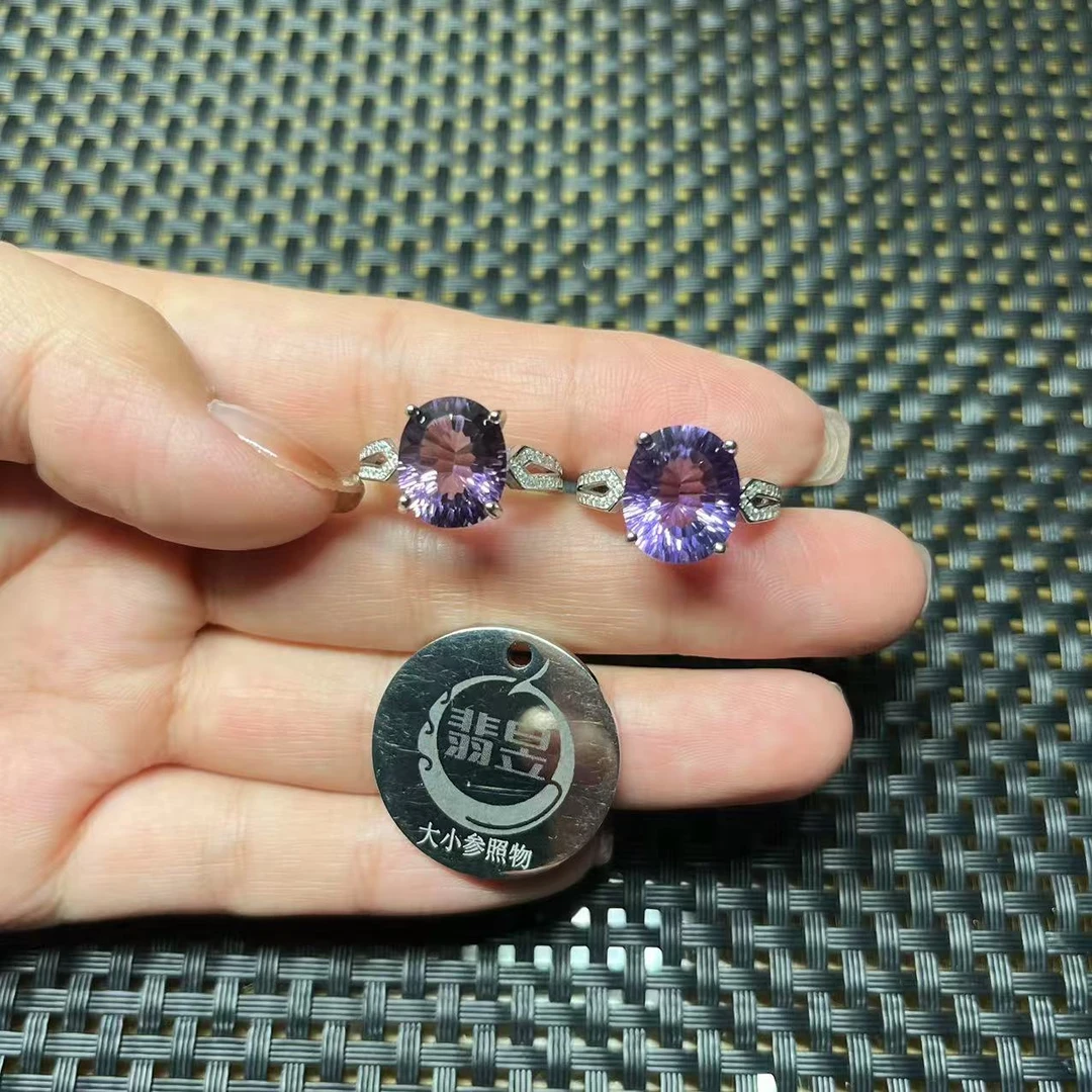 翡昱-N16-23042-紫晶戒指s925银镶/约11*10*4-多样性发其一