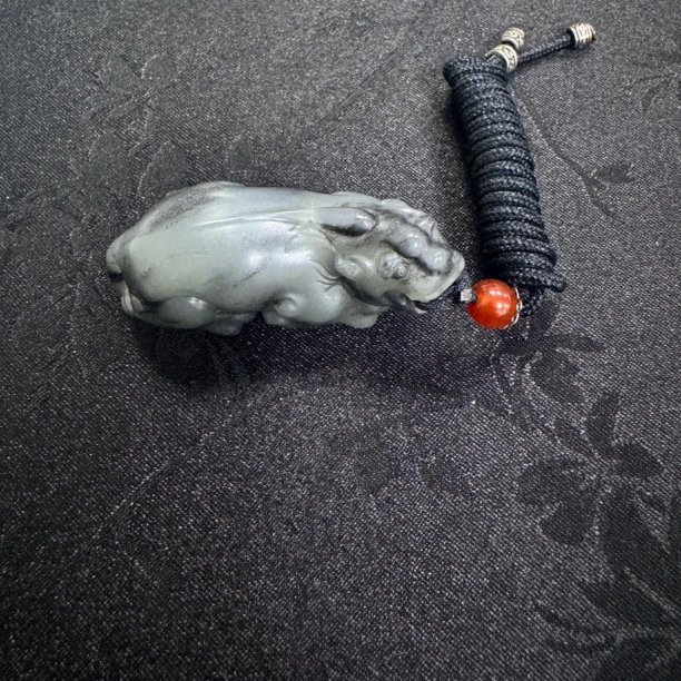 A13237和田玉于田貔貅把件挂件油润度高