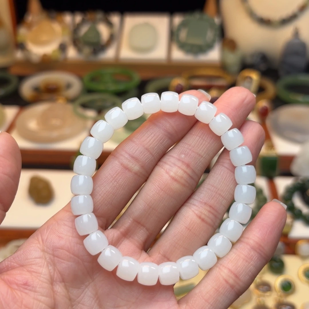 和田玉手串未镶嵌