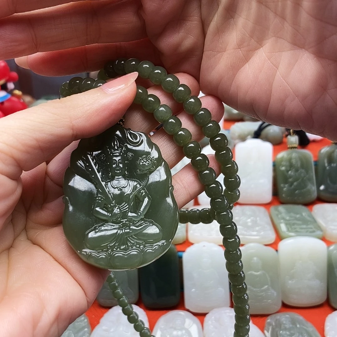 颈饰未镶嵌和田玉失***猬