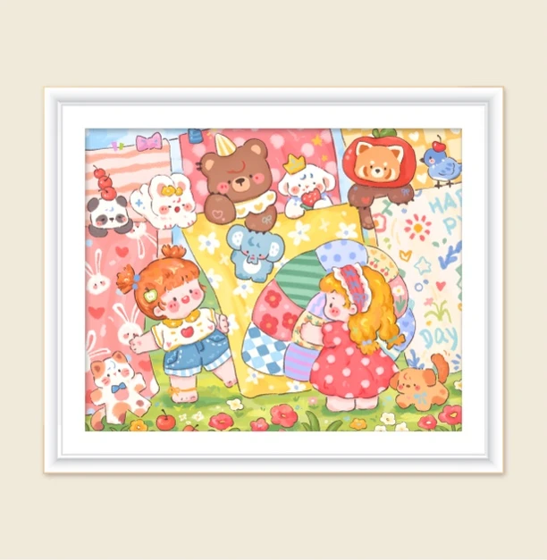 新疆长绒棉布，晒被窝60*70大格十字绣（精准印花）