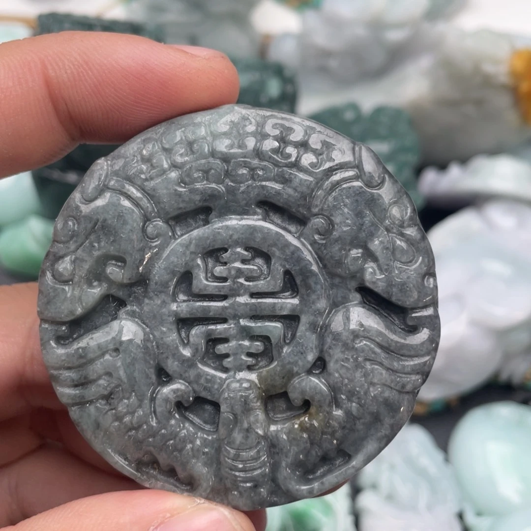 翡翠未镶嵌吊坠(不含链)