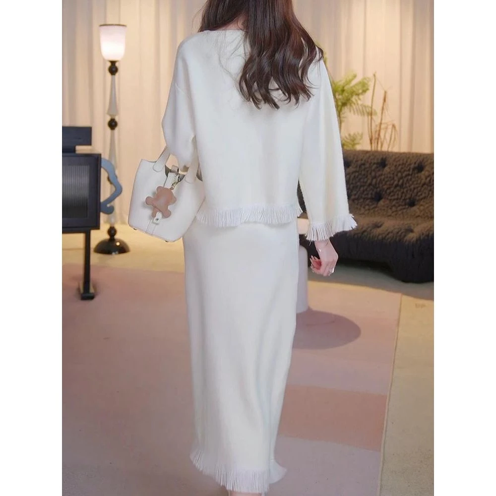 哥弟阿玛施正品小香风减龄轻奢裙套装2025春季新款柔系气质超仙上