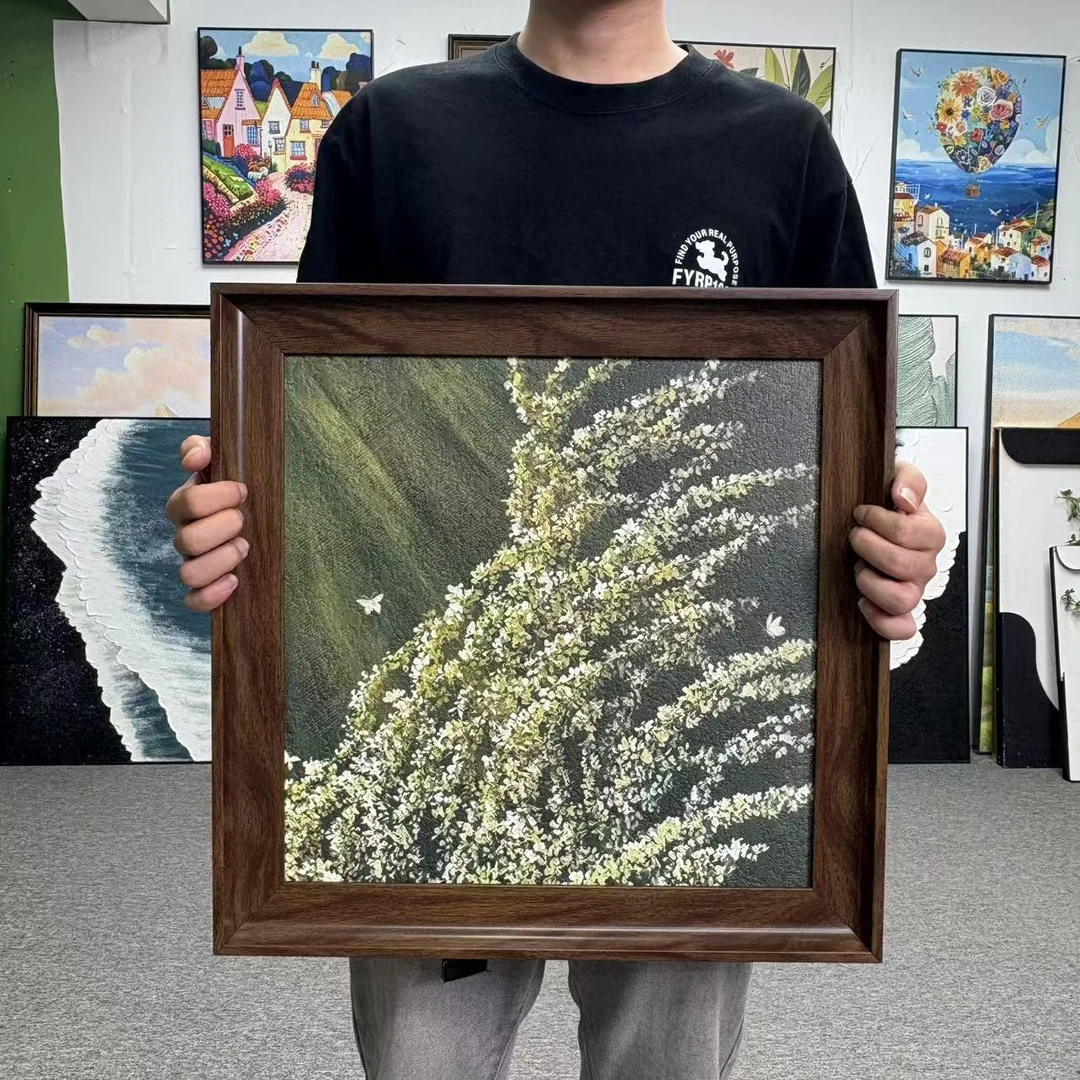 法式风花卉风景装饰挂画适用于客厅餐厅卧室玄关5050