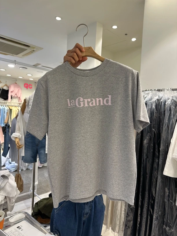 短袖印花圆领T短袖宽松夏季休闲纯色百搭THE