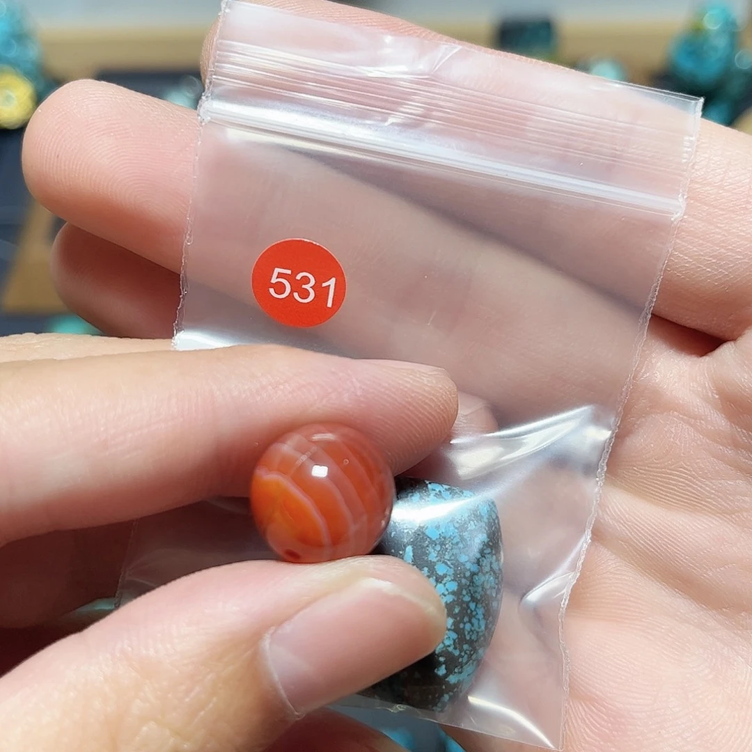 青***草未镶嵌圆珠桶珠老型手串！！玛瑙/玉髓