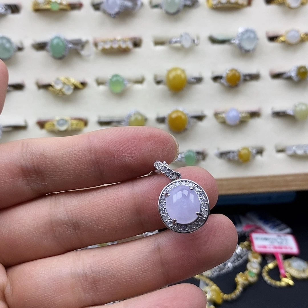 翡翠银S925镶嵌戒指