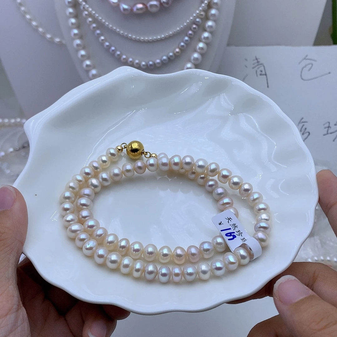 银S925镶嵌淡水珍珠颈饰