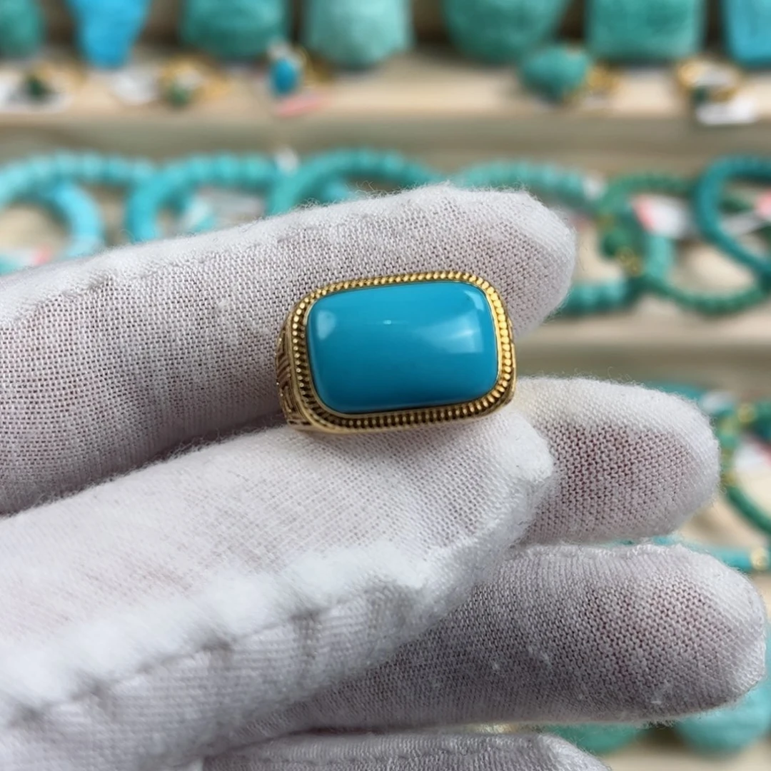 18K金镶嵌绿松石配饰