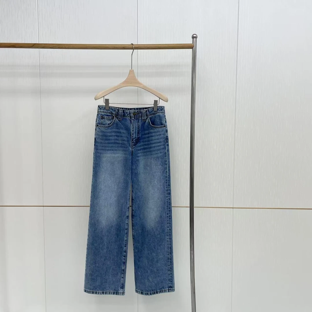 水洗牛仔直筒裤YK2501162