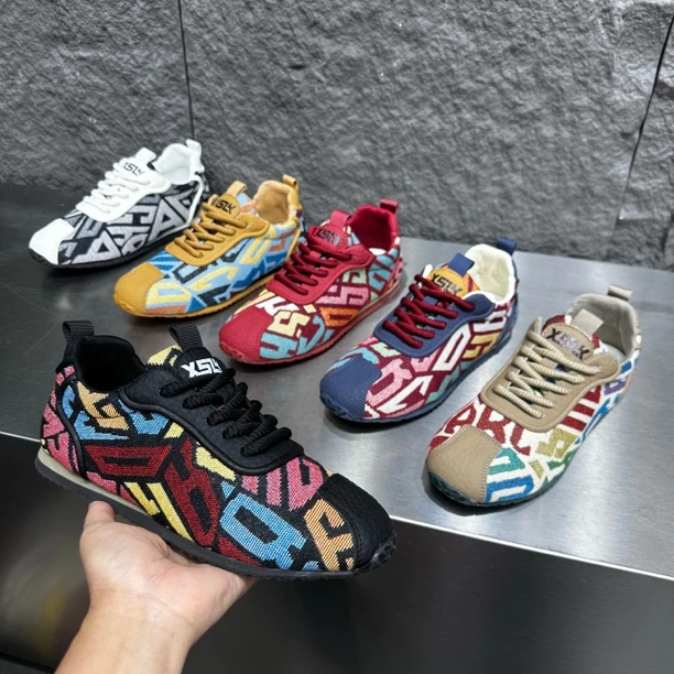 秋季新款男士低帮布面帆布拼接系带舒适防滑时尚百搭休