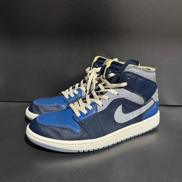 90新 AIR JORDAN 42.5码/aj1 黑蓝 男款板鞋高帮