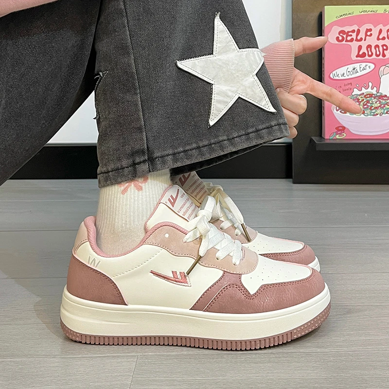 回力树莓粉小白鞋女2025新款百搭爆款厚底韩版休闲板鞋高级感女鞋