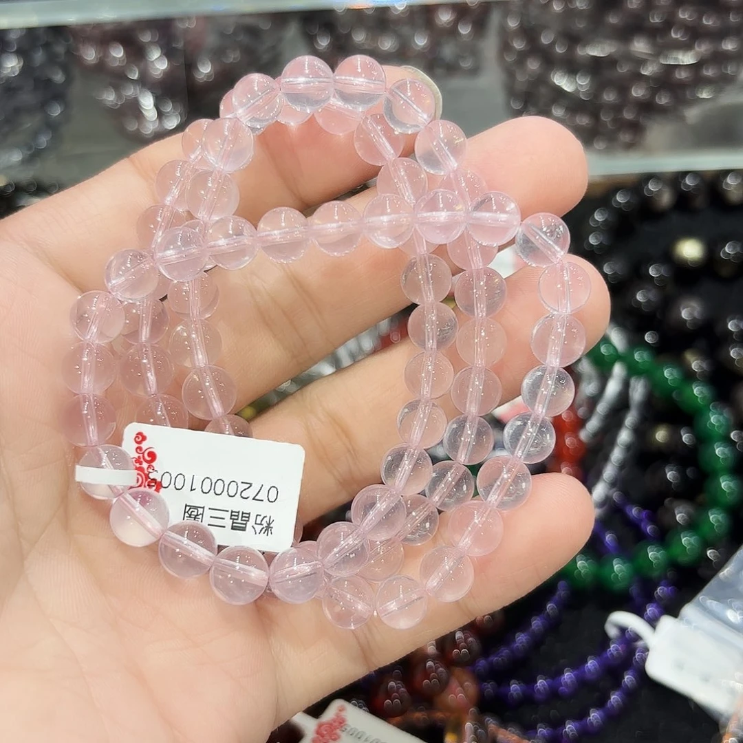 未镶嵌手串水晶粉水晶