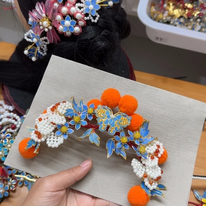 醋酸铁合金鹅毛仿点翠