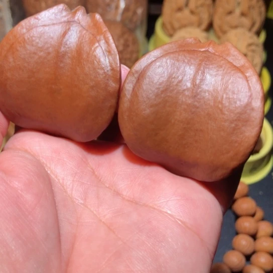 文玩核桃把件灵***子异型三角橄榄