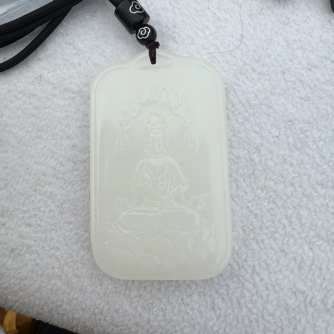 高青白禅意坐莲观音多样性发一