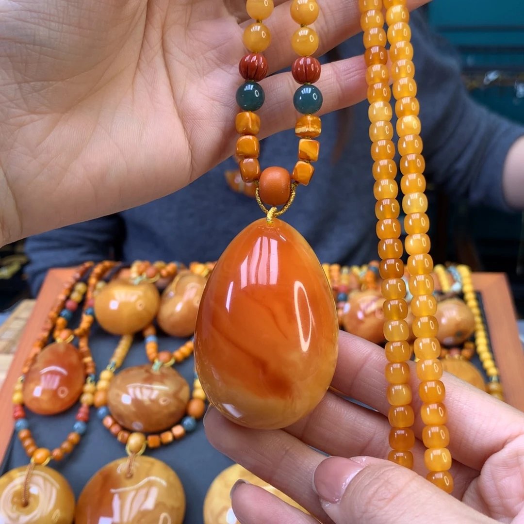 蜜蜡未镶嵌颈饰天然