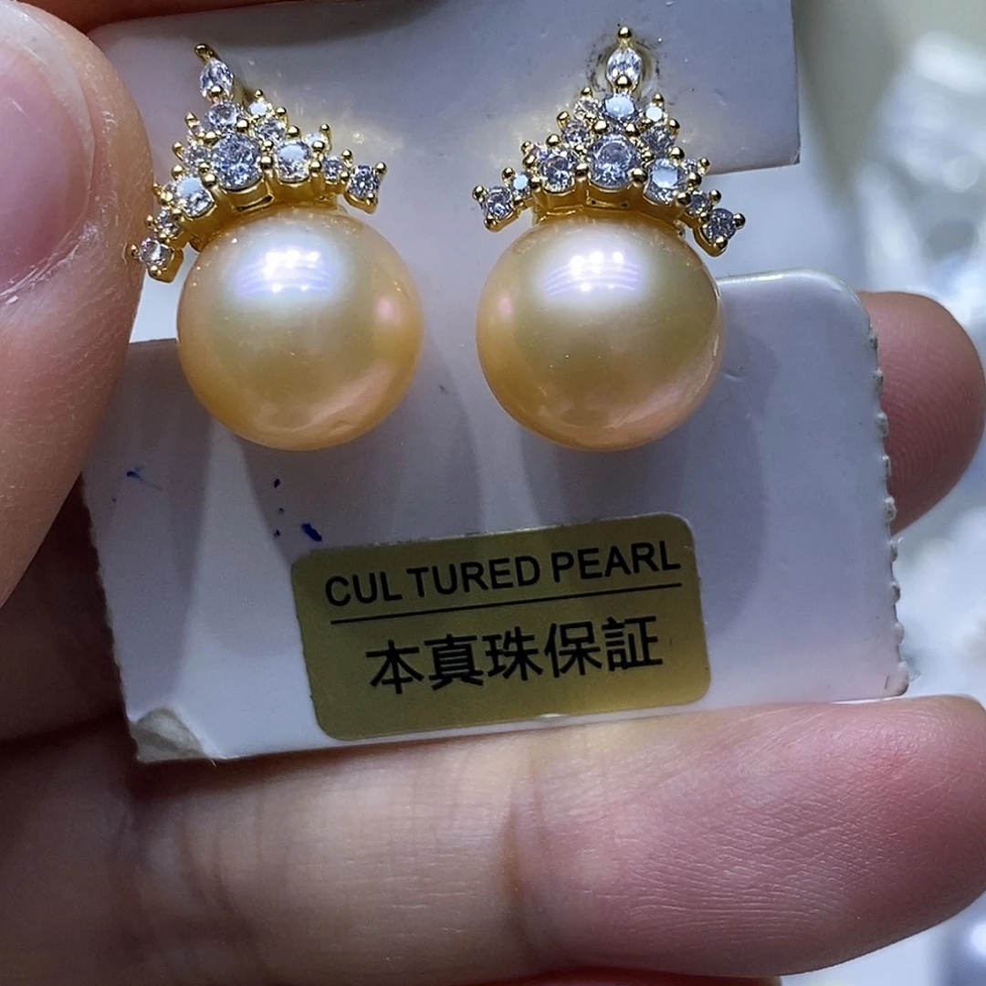 银S925镶嵌淡水珍珠吊坠或者耳钉
