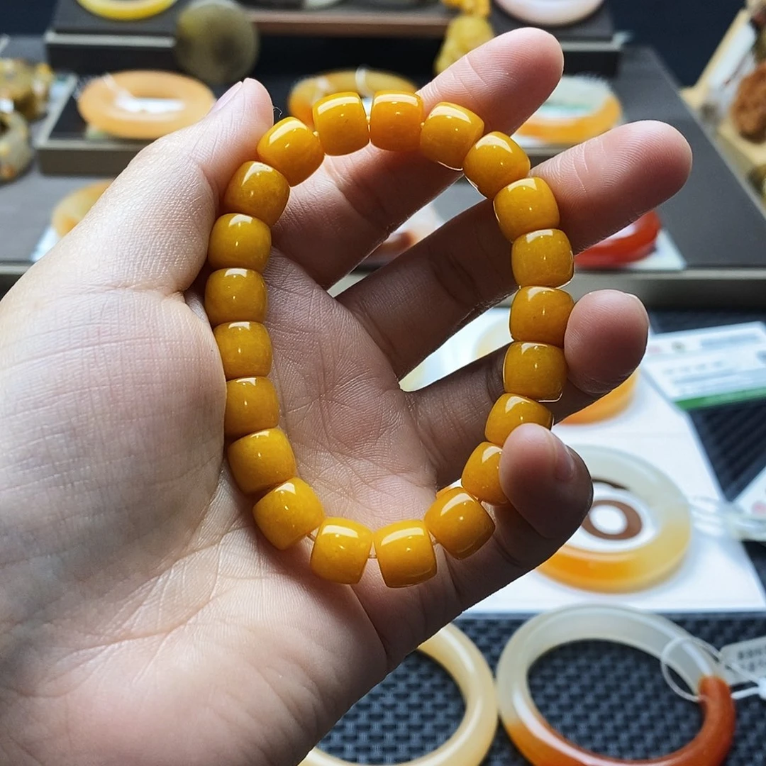 石英质玉（黄龙玉）未镶嵌手镯