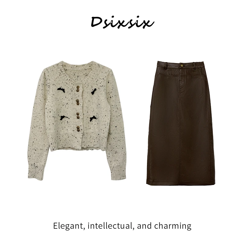 Yeah Me-【燕麦曲奇】原创设计时尚显瘦套装连衣裙- B0889F-B0891