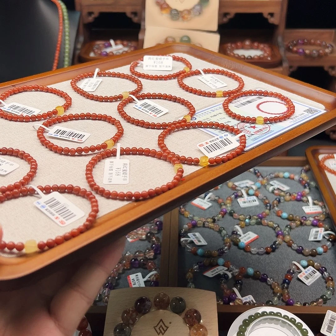 南红玛瑙未镶嵌手链001