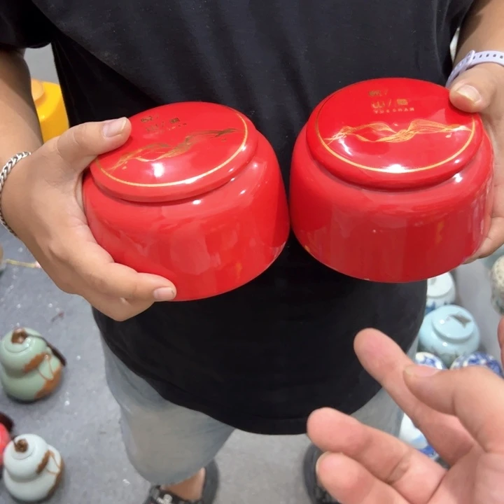 瑕疵福利品陶瓷茶叶罐介意勿拍