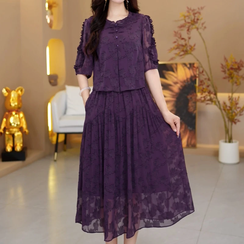 夏季新款优雅气质中长款女装连衣裙【786#】