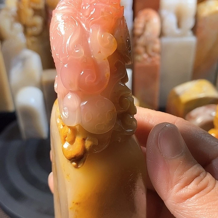 巴林石印石立**学巴林石雕刻艺术品