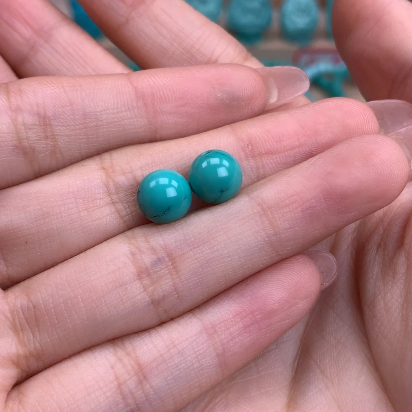 【闪购商品】绿松石圆珠8.7未镶嵌白*