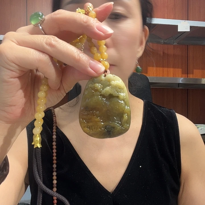 岫玉未镶嵌毛衣链