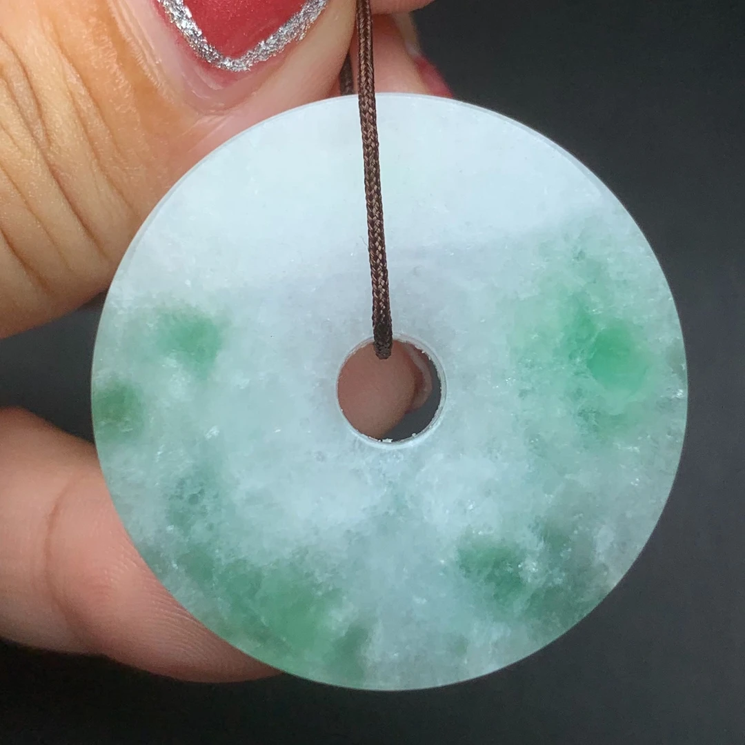翡翠吊坠天然翡翠A货和氏璧款平安扣吊坠正品翡翠平安扣吊坠礼物