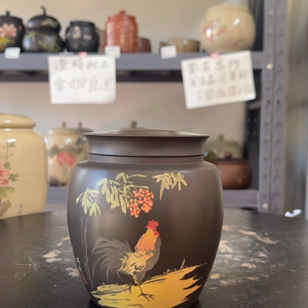 红泥哑光存茶罐醒茶罐45