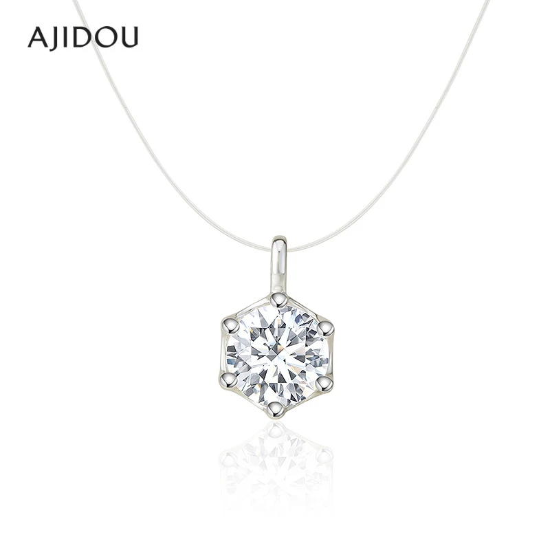 合金合成锆石项链 .AJIDOU阿吉豆时尚女款唯美项链锁骨链气质