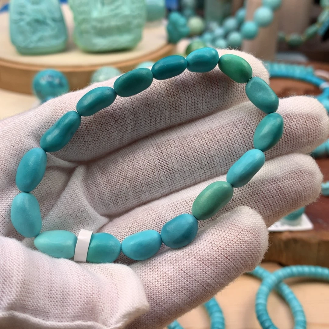 绿松石未镶嵌珠宝奇石7.3mm