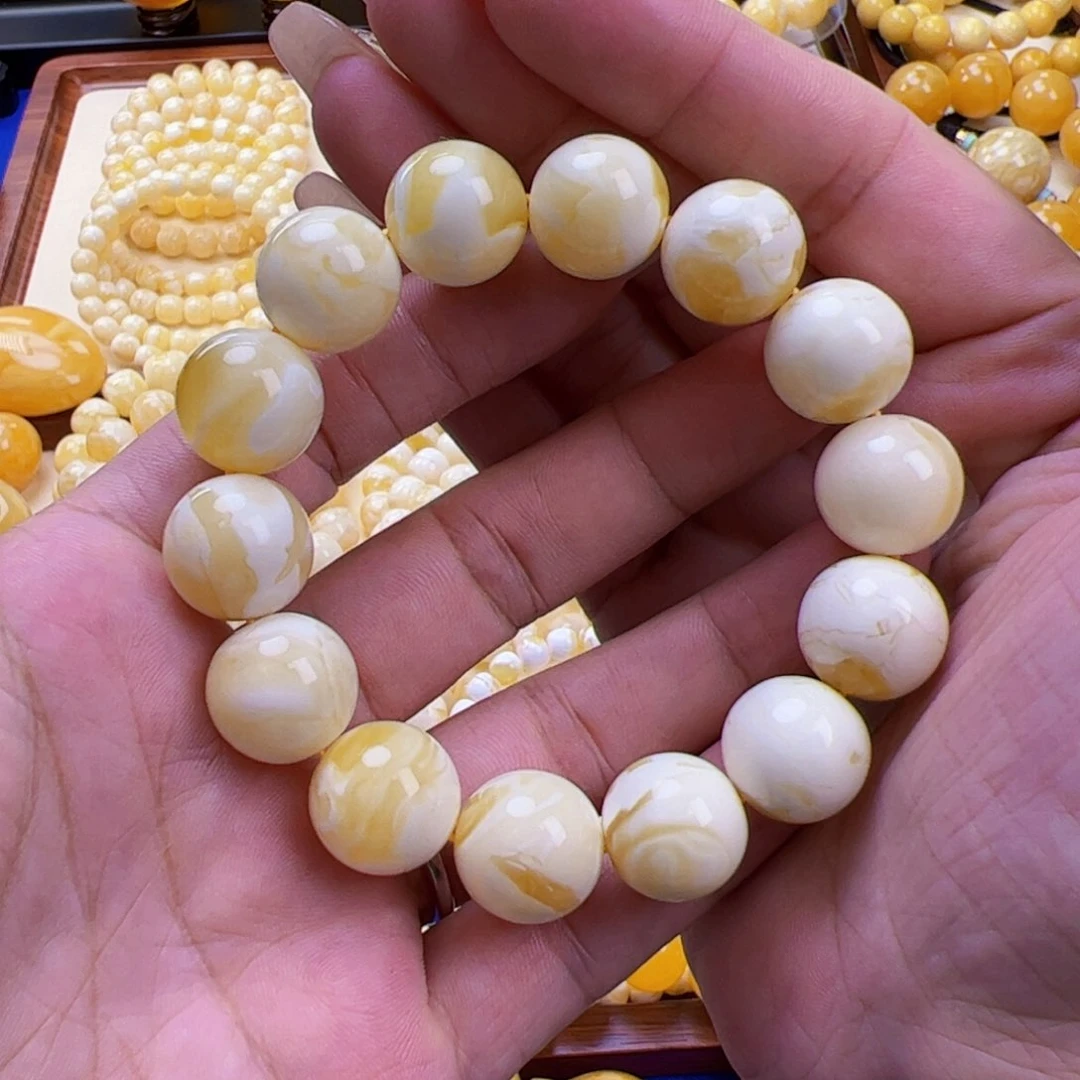 未镶嵌琥珀手链天然蜜蜡