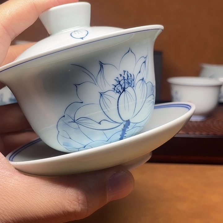 手绘荷花不带鱼160个毫升