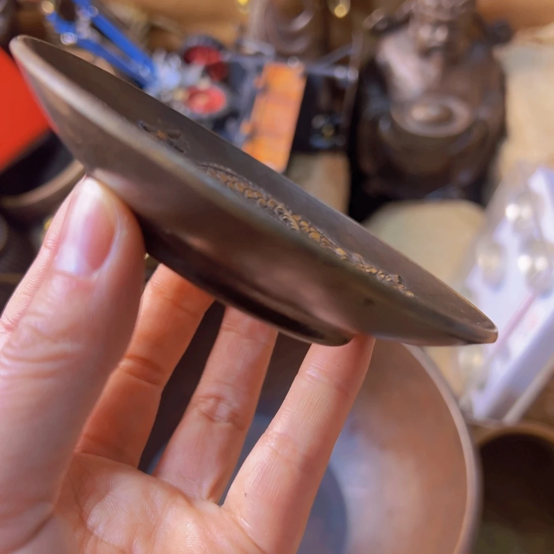 原矿风磨铜龙凤盘