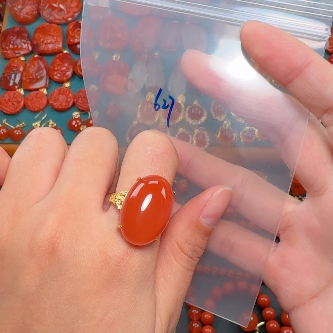 南红玛瑙南红银S925镶嵌