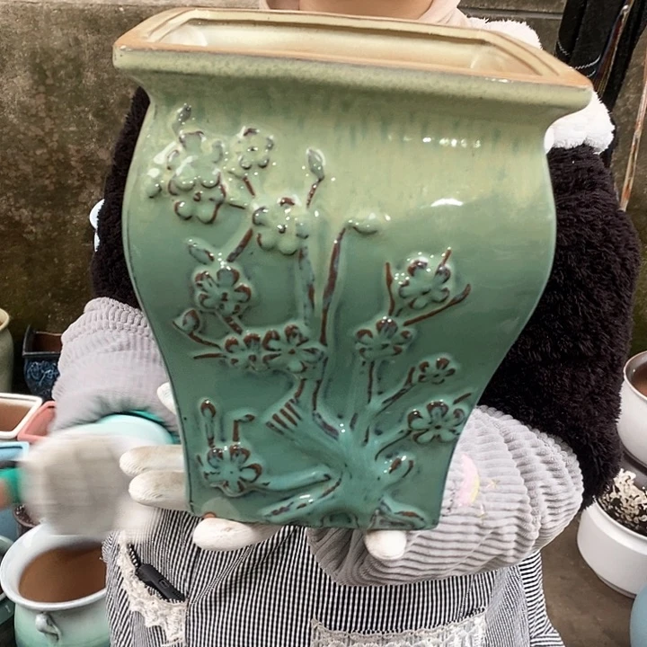 紫砂花盆正品口20高24