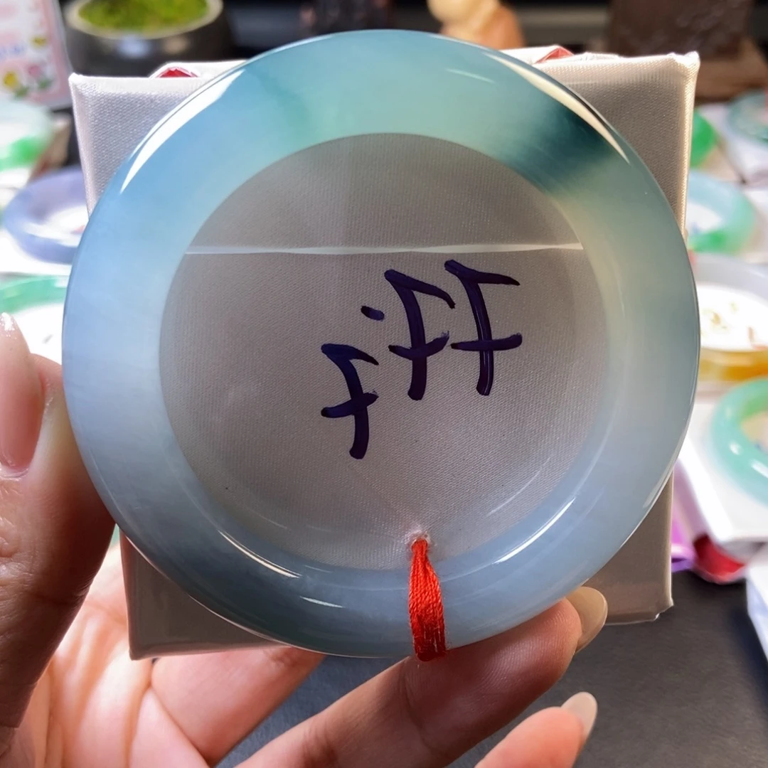 翡翠未镶嵌手镯24冰胶油润圆条飘花